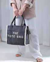 حقيبة توت رمادية